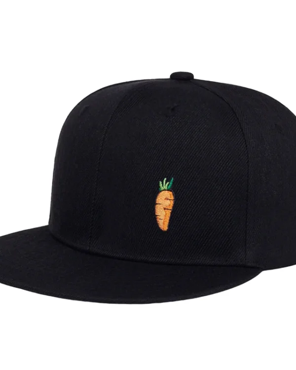 Cool Unisex Hip Hop Cap with Unique Cartoon Carrot Embroidery